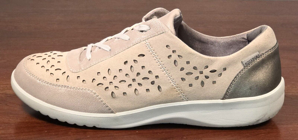 Rockport Women's Emalyn Tie Fashion Sneakers Size 10 Tan BX1995